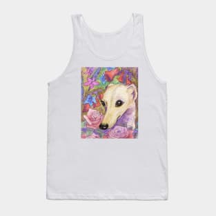 Shy flower whippet Tank Top